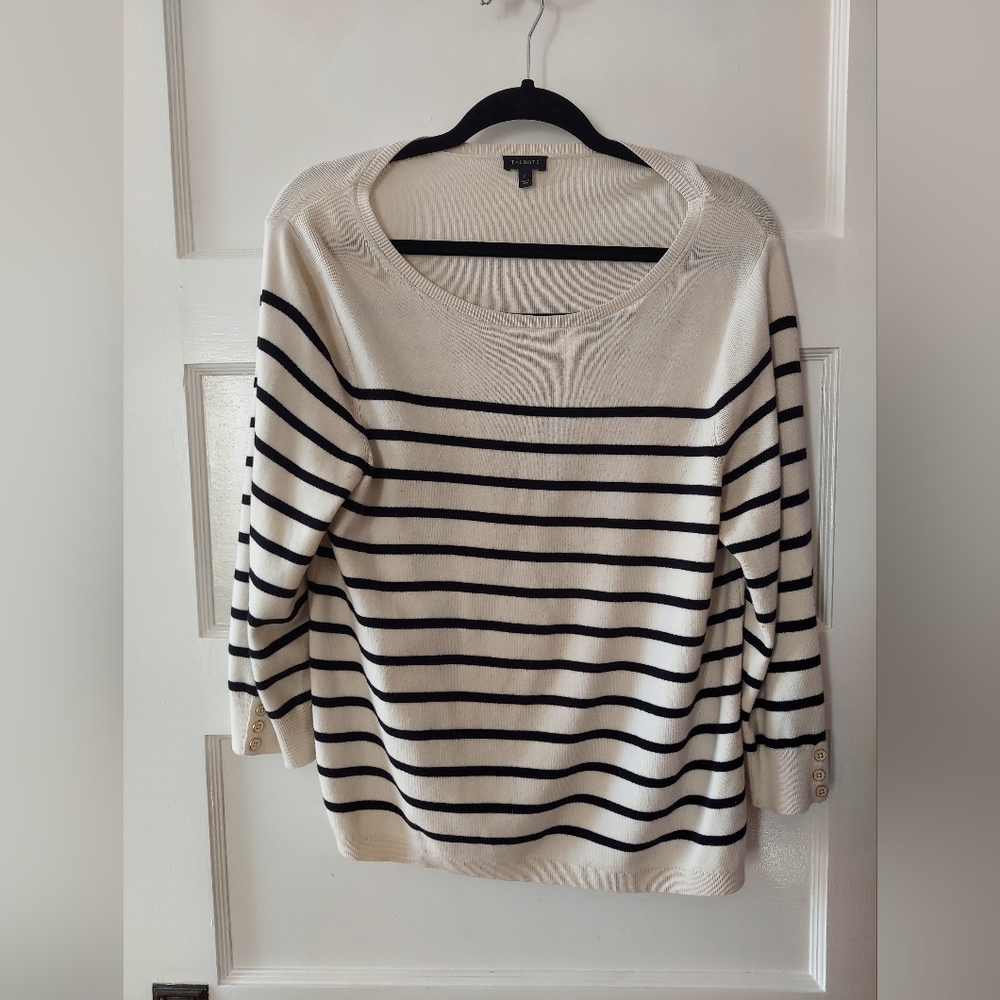 Talbots Nautical Crewneck Sweater